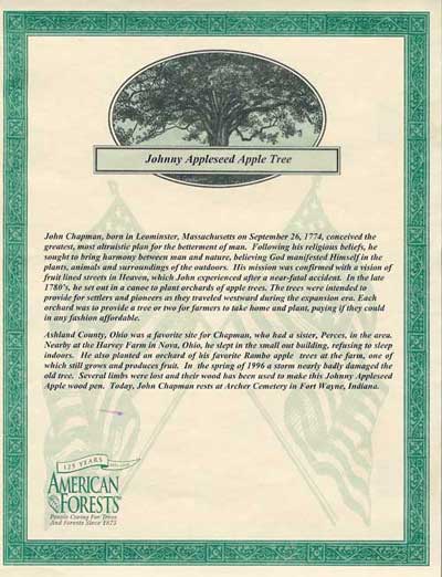 Appleseed Pen Certificate