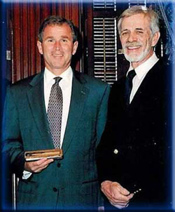 Governor Bush With Treaty Oak Pen Number One
