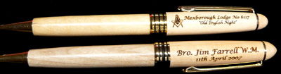 Maple Masonic Fat Pen