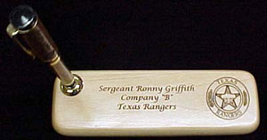 Texas Ranger Maple Pen Box